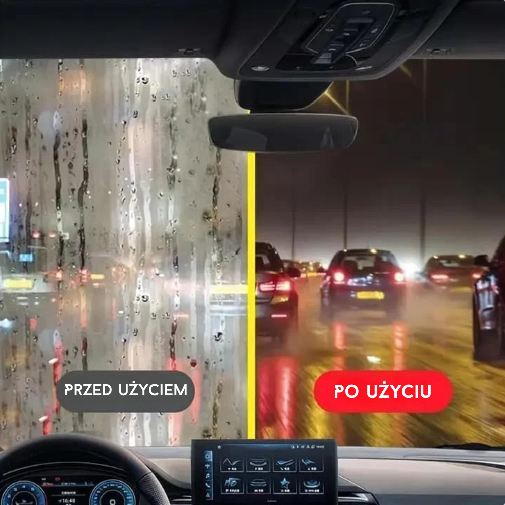 Hydrofobowy środek do czyszczenia szyb samochodowych