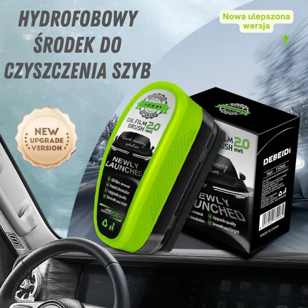 Hydrofobowy środek do czyszczenia szyb samochodowych